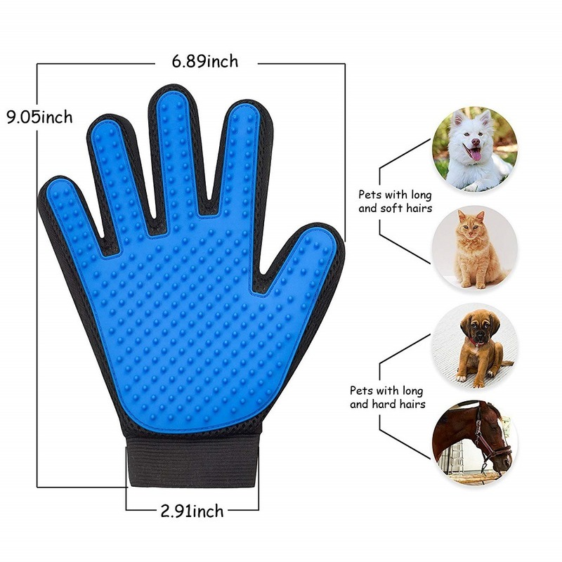 Katzenpflege-Handschuh für Katzen, Wollhandschuh, Tierhaar-Enthaarungsbürste, Kamm-Handschuh für Haustier, Hund, Reinigung, Massage-Handschuh für Tiere