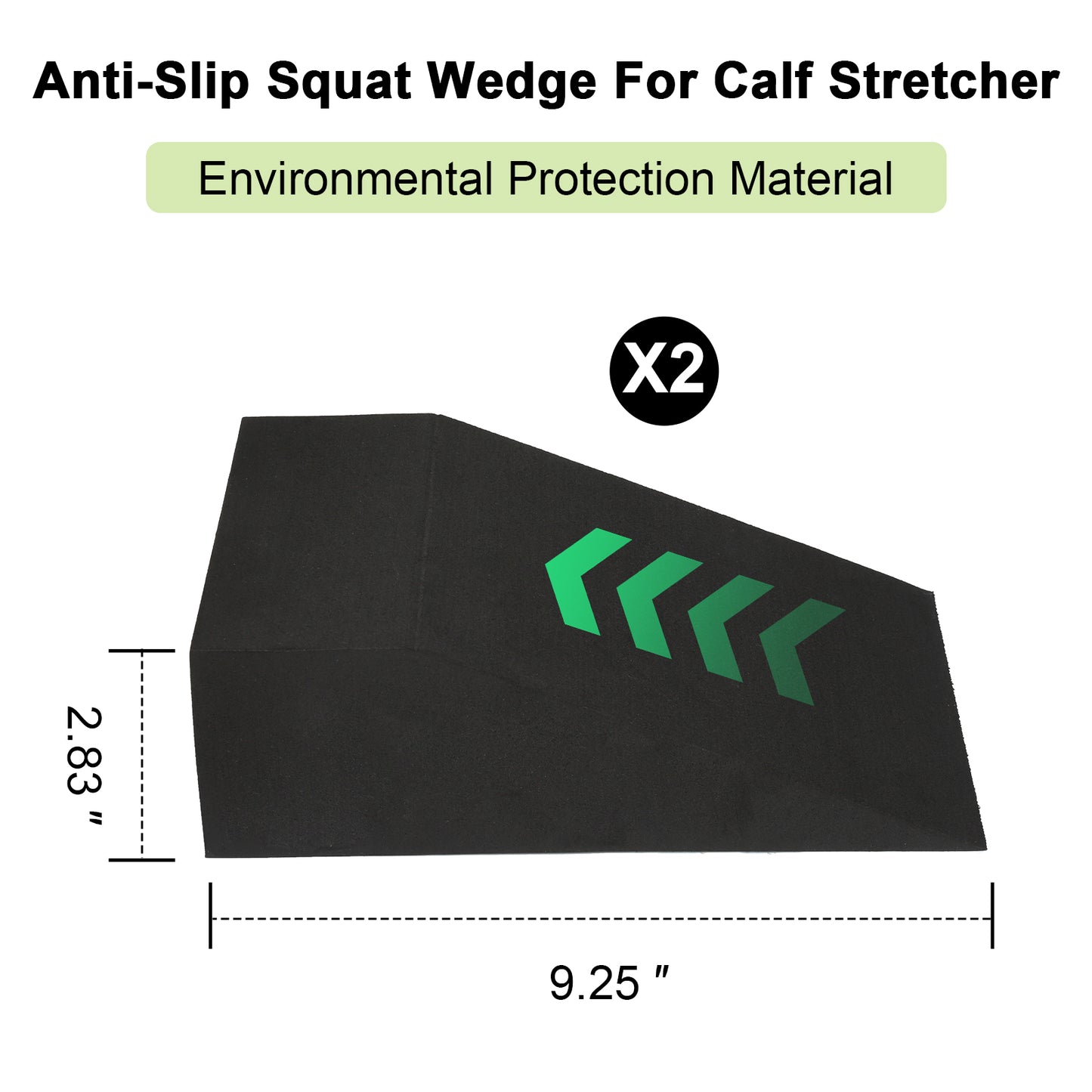 2 Pack Squat Wedge, Weightlifting Calf Stretcher Slant Board for Squat Improve Mobility Balance and Strength Performance